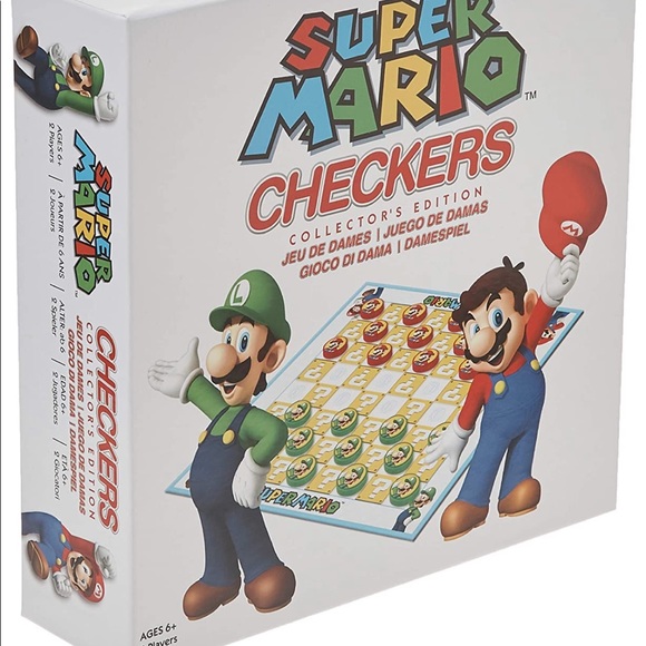 Super Mario Checkers Collector Edition Board Game Anime Nintendo Kawaii Brother - Picture 4 of 7